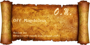 Off Magdolna névjegykártya