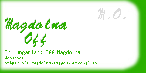 magdolna off business card